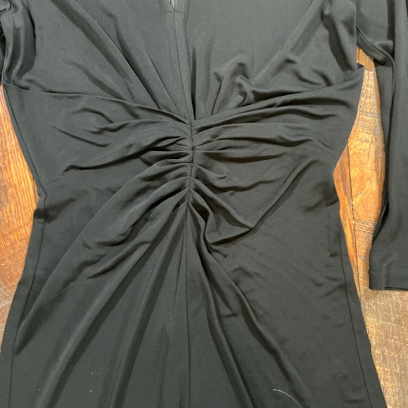 Diane von Furstenberg DVF Black Jersey Dress Midi Long Sleeve Size Medium NWT - Picture 11 of 16